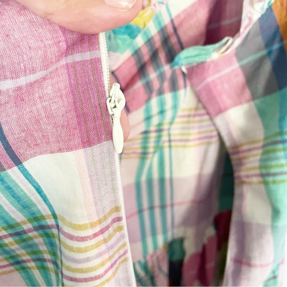 NWT $248 Polo Ralph Lauren Multicolor Madras Plaid Ruffle Midi Dress Size 14 - Picture 16 of 17